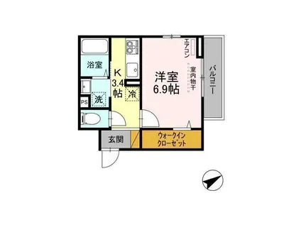 ソアリズ(1K/3階)の間取り写真