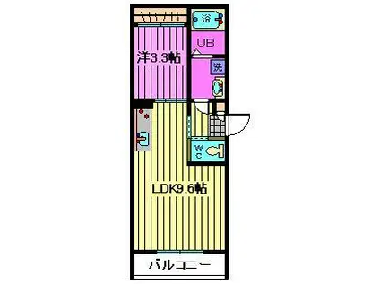 REGALEST さいたま新都心(1LDK/2階)の間取り写真