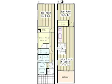 めいきゅう弐番館(2SLDK/1階)の間取り写真