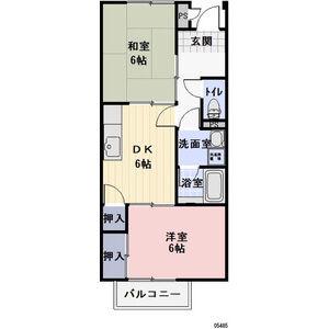 サンサープラスV(2DK/2階)の間取り写真