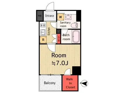 CREVISTA練馬桜台3/クレヴィスタ練馬桜台3(1K/11階)の間取り写真