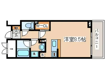 アーバネックスみなと元町(ワンルーム/10階)の間取り写真