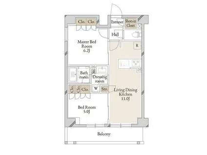KI-LIGHTKINSHICHO KI-LIGHTKINSHICHO(2LDK/6階)の間取り写真