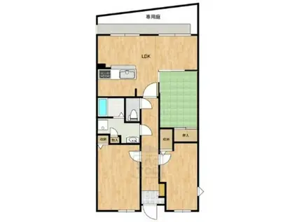 プリンスコート刀根山(3LDK/1階)の間取り写真