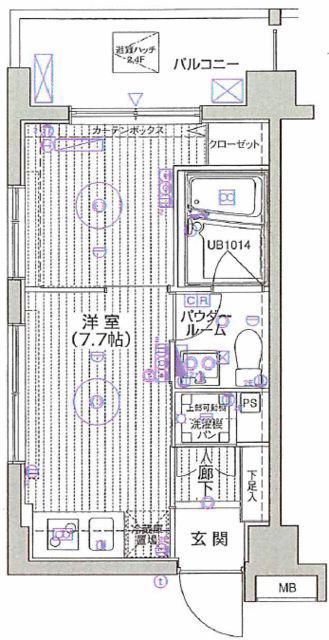 アプレパークス百合ヶ丘(ワンルーム/4階)の間取り写真