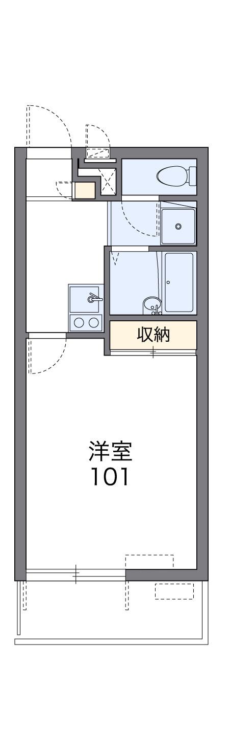 JR鹿児島本線 西小倉駅 徒歩24分 3階建 築17年(1K/1階)の間取り写真