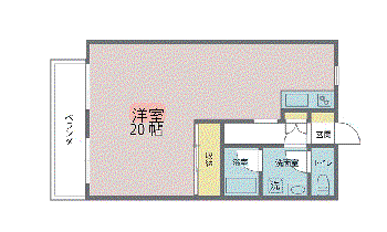 セゾンルミエール(ワンルーム/2階)の間取り写真