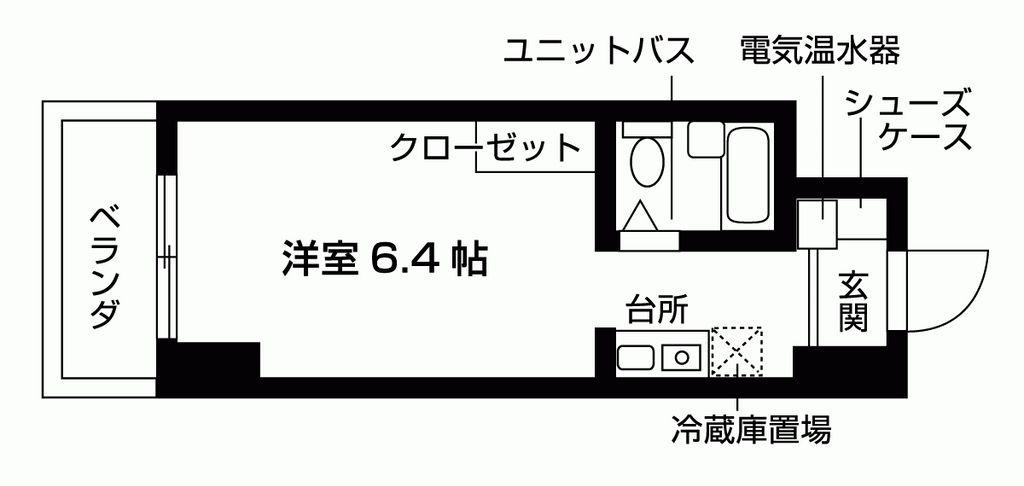 シティパルナゴヤ(1K/5階)の間取り写真