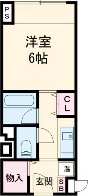 アスカ21(ワンルーム/2階)の間取り写真