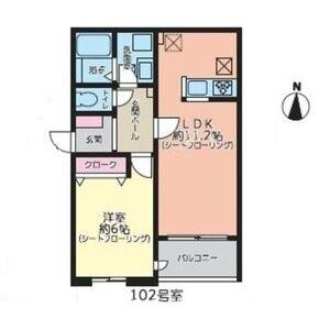 アリュール瑞穂(1LDK/1階)の間取り写真