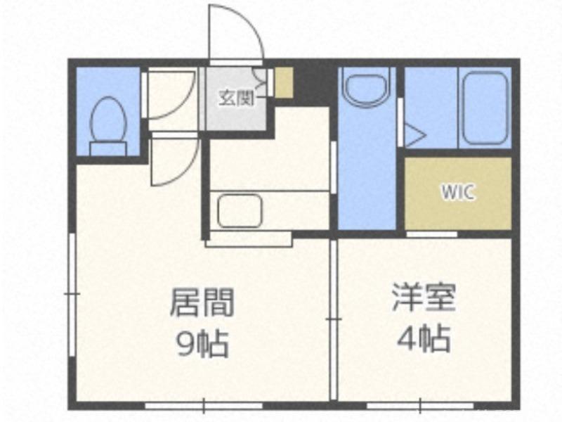 ウインダムヒル札幌駅前(1LDK/4階)の間取り写真