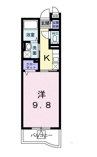 木村ロイヤルマンションV(1K/3階)の間取り写真