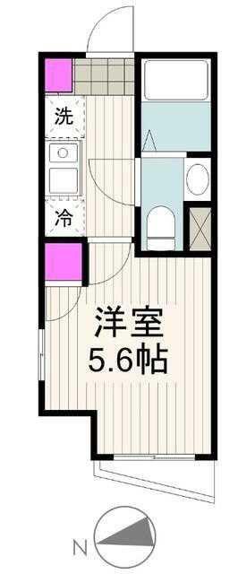MITIA TERRACE 三郷中央(1K/3階)の間取り写真