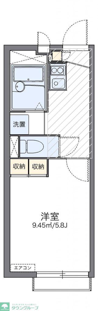 レオパレスコーワ21(1K/2階)の間取り写真