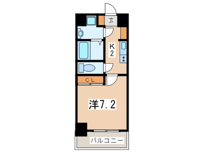 PRIMAL MACHIDA(1K/11階)の間取り写真