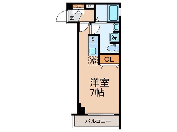 CREAL PREMIER目黒(ワンルーム/1階)の間取り写真