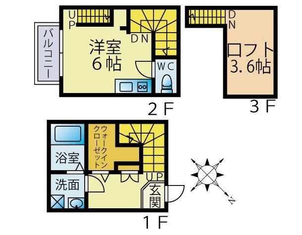 ACERO箱崎(ワンルーム/1階)の間取り写真