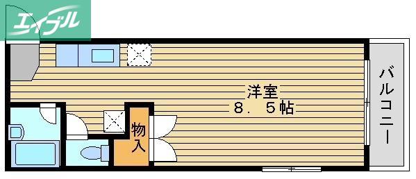 エトワール21 I(1K/1階)の間取り写真