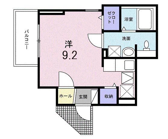 サンフローリッシュ II(ワンルーム/1階)の間取り写真