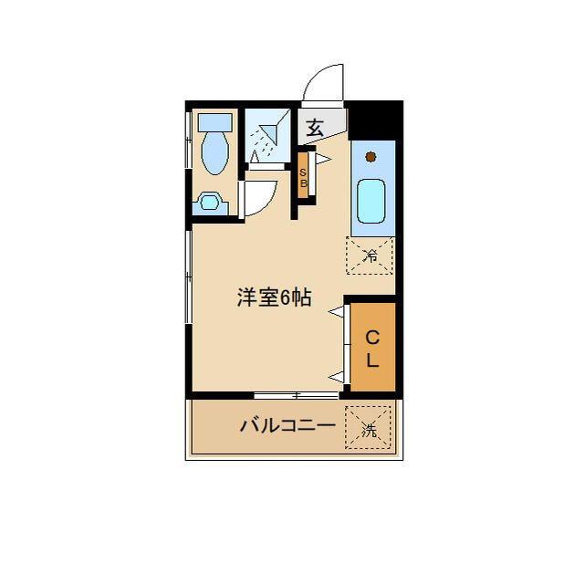 サン・アマノ上高田(ワンルーム/2階)の間取り写真