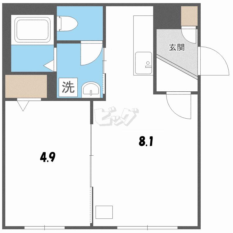 ESPERANZA(1LDK/1階)の間取り写真