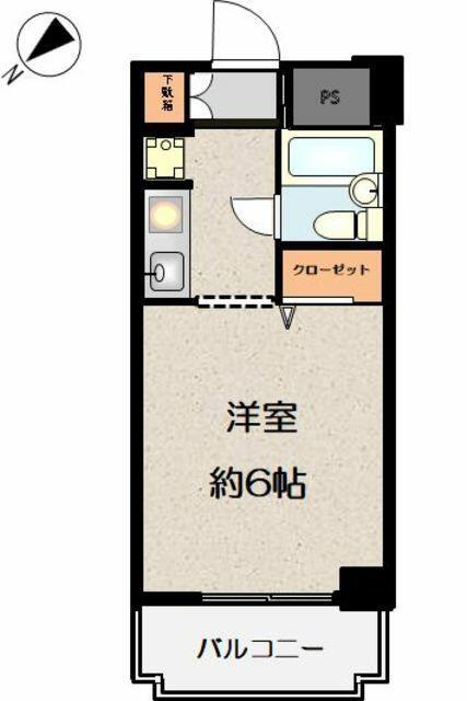 エスタ城北公園(ワンルーム/3階)の間取り写真