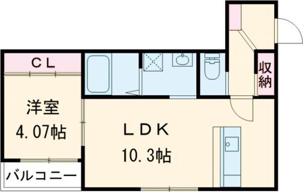 GRAND COURT 01(1LDK/1階)の間取り写真