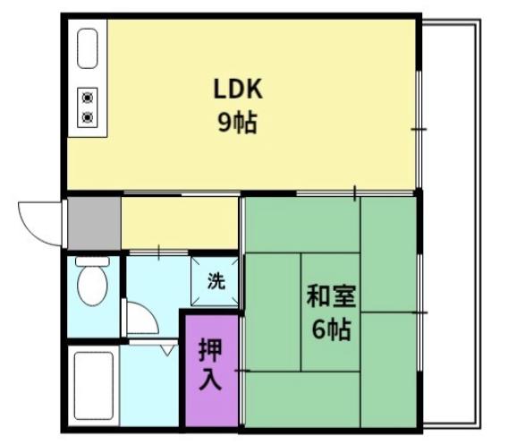 シティコーポ青峰(1LDK/3階)の間取り写真