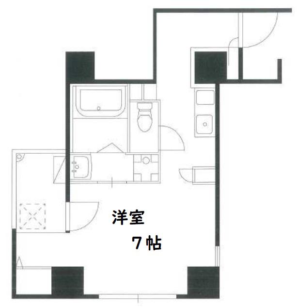 ソルーナ玉造(ワンルーム/8階)の間取り写真