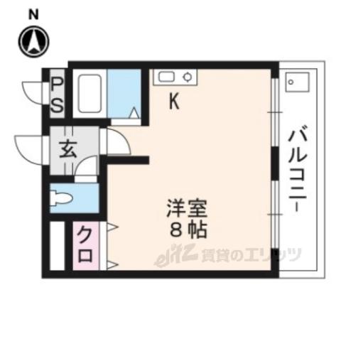 レイクヴュー際川(ワンルーム/2階)の間取り写真