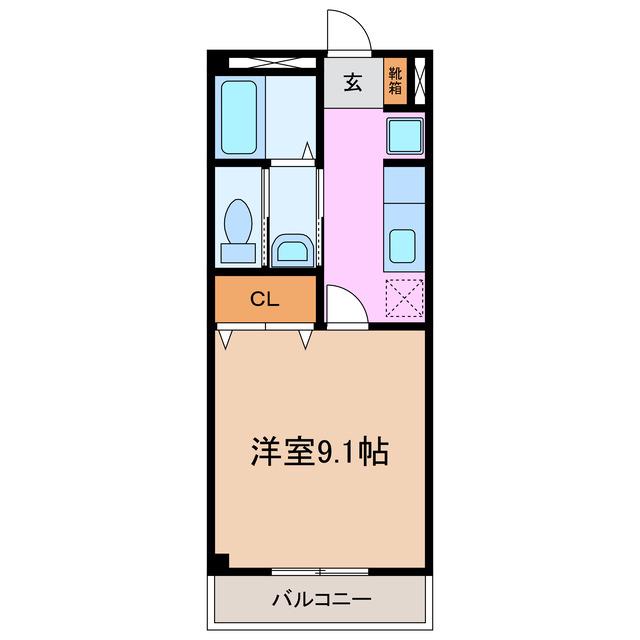 トミヨシロンハイツ(1K/1階)の間取り写真