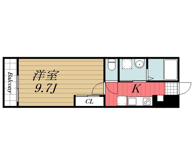 JR内房線 八幡宿駅 徒歩12分 2階建 築6年(1K/1階)の間取り写真
