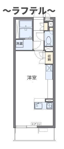 ミランダセレブII(ワンルーム/2階)の間取り写真
