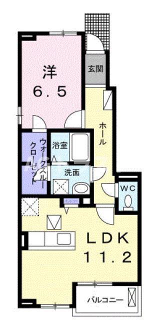 レジェンドXX(1LDK/1階)の間取り写真