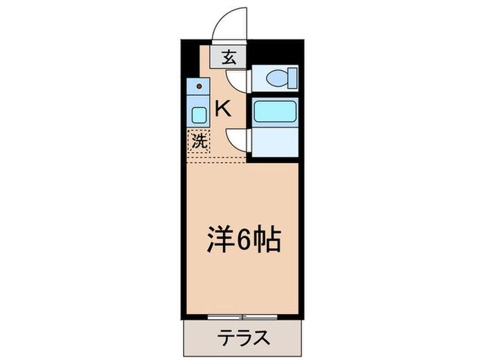 コアクレスト下新城(ワンルーム/1階)の間取り写真