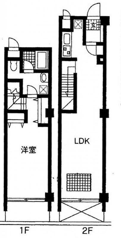 コリーヌ自由が丘(1LDK/1階)の間取り写真