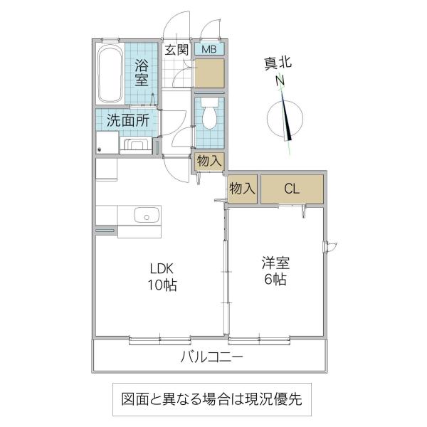 サウスプラザ(1LDK/1階)の間取り写真