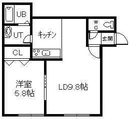 FIT G(1LDK/2階)の間取り写真
