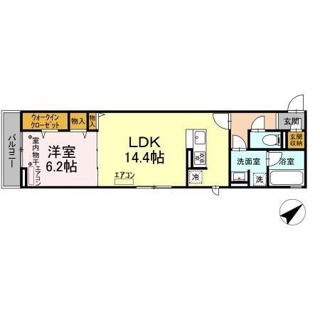 DーAVANTI(1LDK/3階)の間取り写真