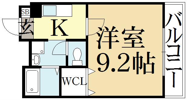 アムール一乗寺 2(1K/1階)の間取り写真