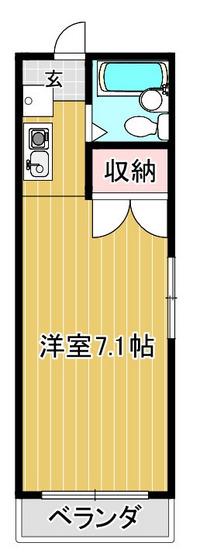 メゾンサンシャイン(ワンルーム/3階)の間取り写真