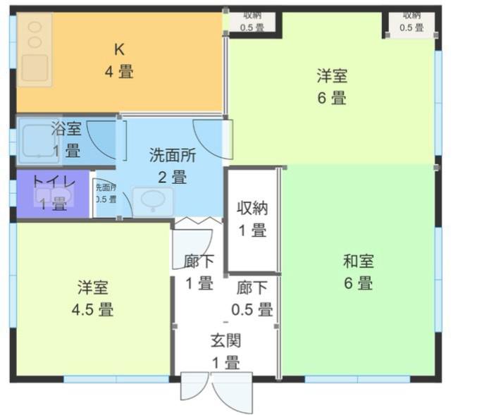 RENOOK TERRACE I(3DK/1階)の間取り写真