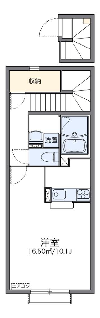 レオネクストエスペランサ(1K/2階)の間取り写真