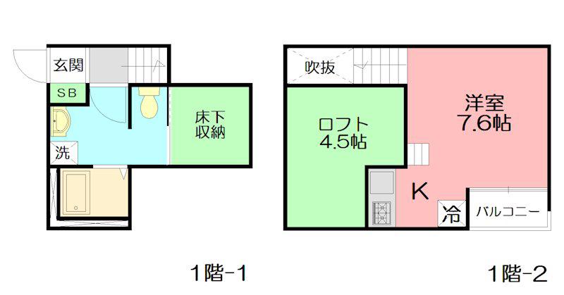 LIFESHIP 湘南辻堂 パトモス(ワンルーム/1階)の間取り写真