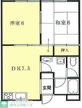 パストラル・シオンA(2DK/1階)の間取り写真