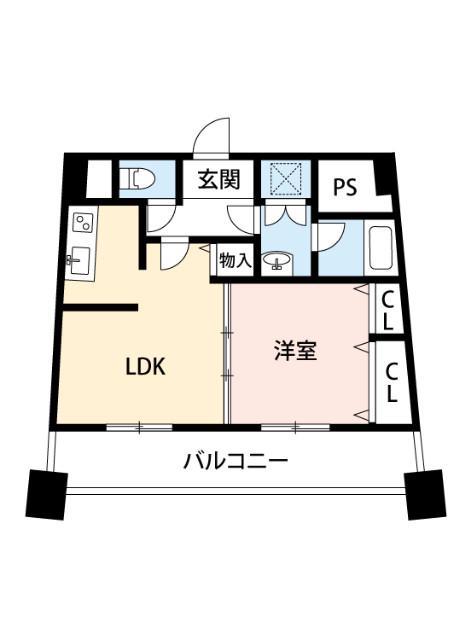 ヴァンティアン(1LDK/7階)の間取り写真