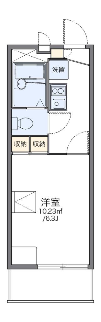 レオパレスヴァーグ浪芳庵(1K/2階)の間取り写真