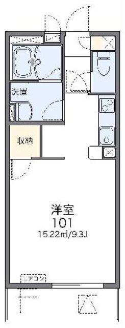 レオネクストブルージュ(1K/3階)の間取り写真