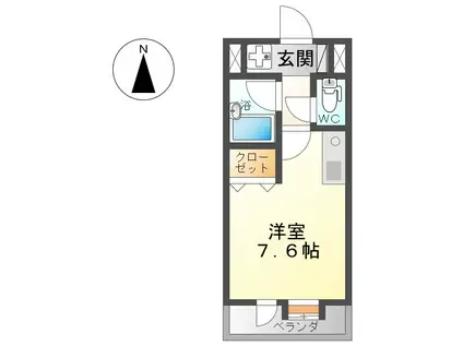 アクトピアTM(ワンルーム/2階)の間取り写真
