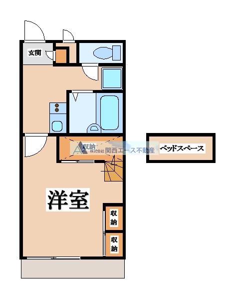 レオパレスVIEW STAGE(1K/2階)の間取り写真